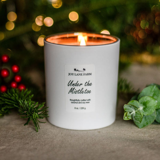 Under the Mistletoe Holiday Candle